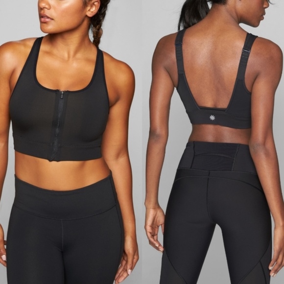 athleta front zip stealth bra
